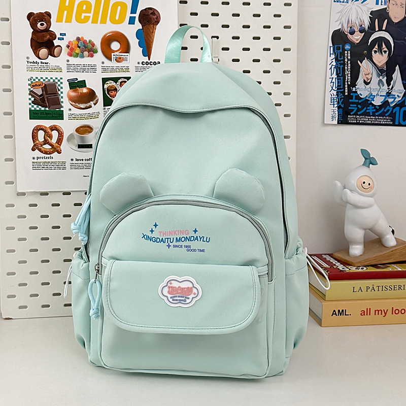 Mochila de gato de la universidad japonesa, mochila escolar de gran capacidad para estudiantes de secundaria, mochila de viaje de todo fósforo para estudiantes de secundaria lindos