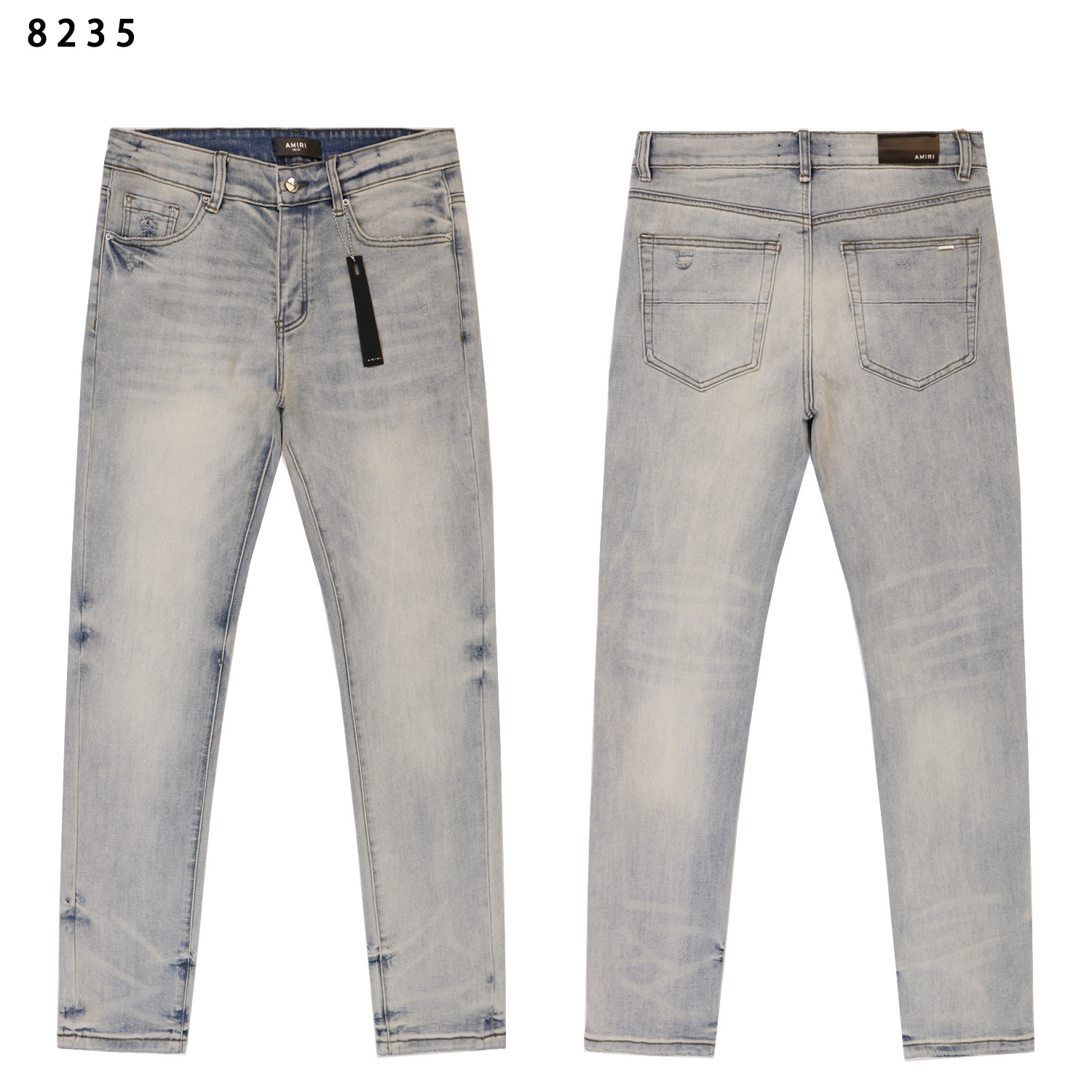 Amiri Jeans Distressed Skinny Light Blue