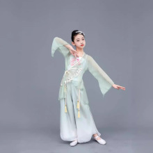 古典舞蹈演出服六一儿童节舞台表演服中国舞飘逸纱裙民族舞服装