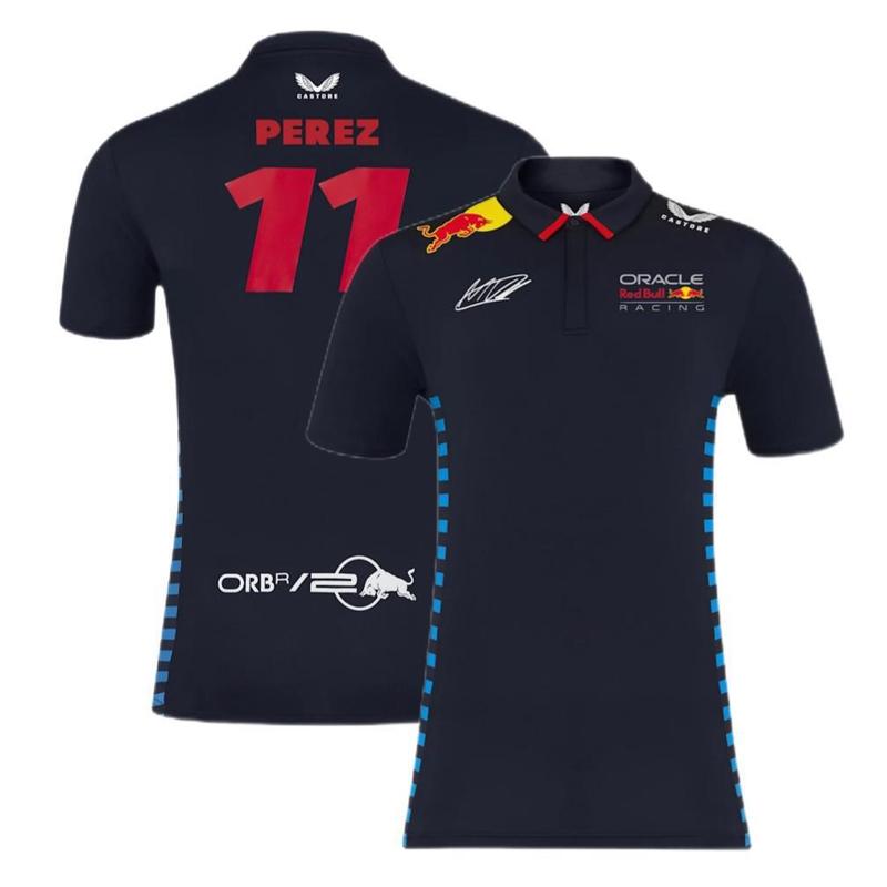 クロスボーダーF1レース新型ボタンPOLOシャツオートバイ服マウンテンバイク通気速干半袖POLOメンズかっこいい|undefined
