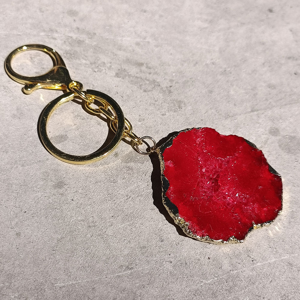 Simple Style Irregular Crystal Agate Polishing Keychain display picture 13