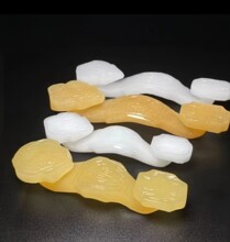 新年礼品天然玉石摆件米黄玉汉白玉如意客厅摆件风水装饰装饰品