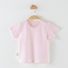 Children's summer clothing, thin jacket for boys, summer cotton long-sleeve, T-shirt, vest, with short sleeve