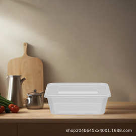 跨境出口长方形一次性餐盒外卖打包盒透明加厚带盖饭盒塑料餐盒