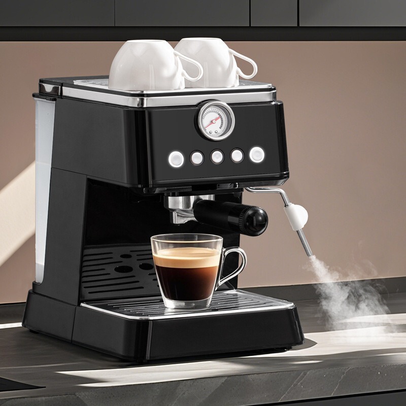 Cross-Border Espresso Machine Italian-Style Coffee Machine for Home Use, Small Semi-Automatic 20Bar Milk Foam Coffee Machine