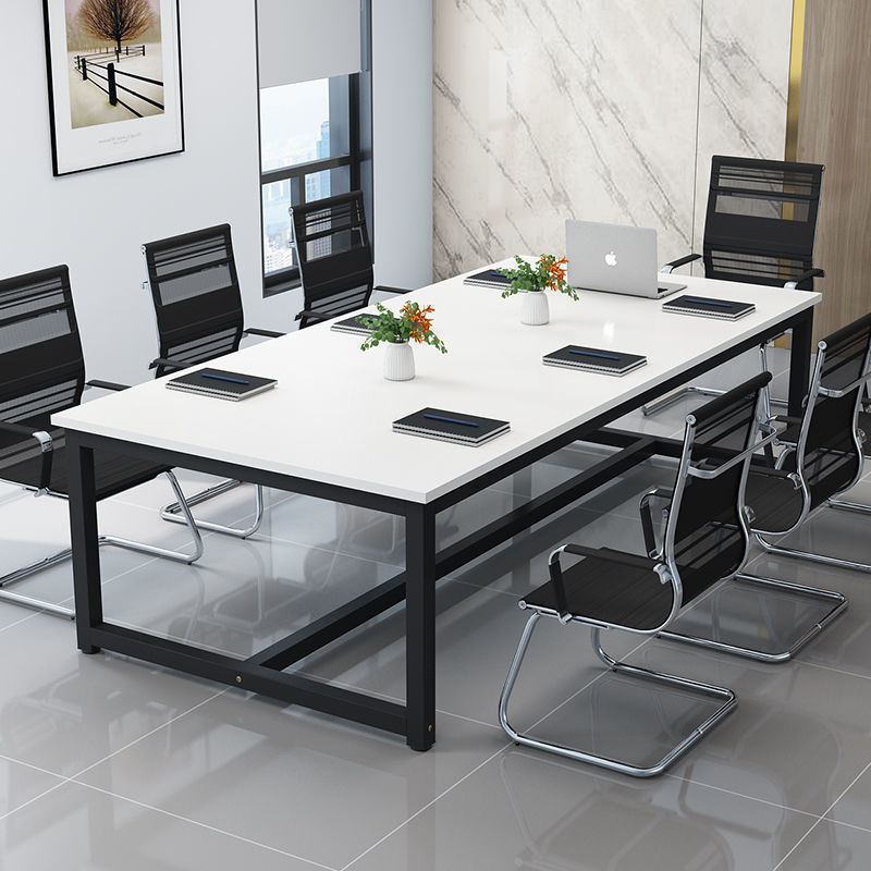 Mesa de conferencia Mesa rectangular Escritorio moderno simple Mesa de escritorio ejecutivo simple Mesa de negociación Mesa larga Mesa de entrenamiento