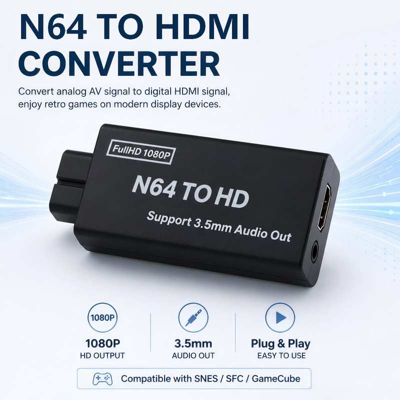 Cross-Border N64 to HDMI Game Console Converter Snes/Sfc/Gamecube Cross-Border N64 to HDMI Game Console Converter Snes/Sfc/Gamecube
