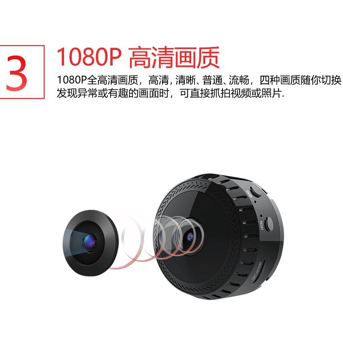 Wifi cámara inalámbrica multifunción Cámara deportiva 4K HD remoto A9 cámara de visión nocturna por infrarrojos de monitoreo