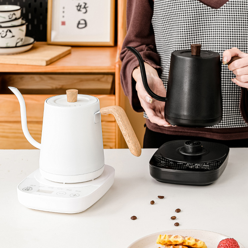 Boca delgada hervidor eléctrico tetera eléctrica oficina hervidor cafetera control automático de temperatura aislamiento integrado temperatura constante