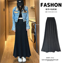 半身裙女秋冬2025新款温柔气质高级感糯米修身针织a字包臀鱼尾裙