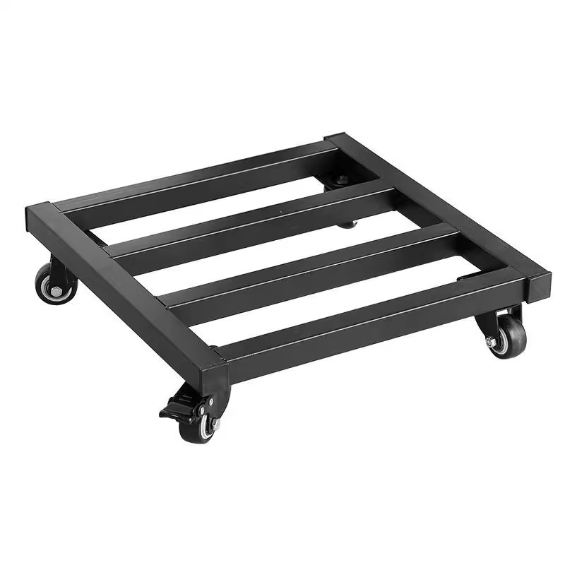 Bandeja de maceta rectangular con rueda pecera refrigerador muebles pesados carga base móvil soporte de flores bandeja de rueda universal