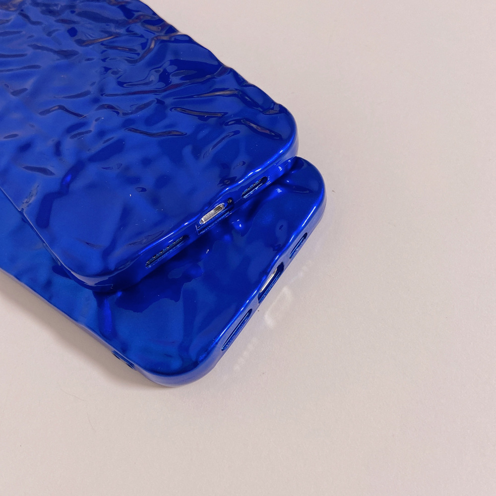 Silicone Phone Case For Iphone 13 Pro Max And 12 Blue Foil Case_voghion.com