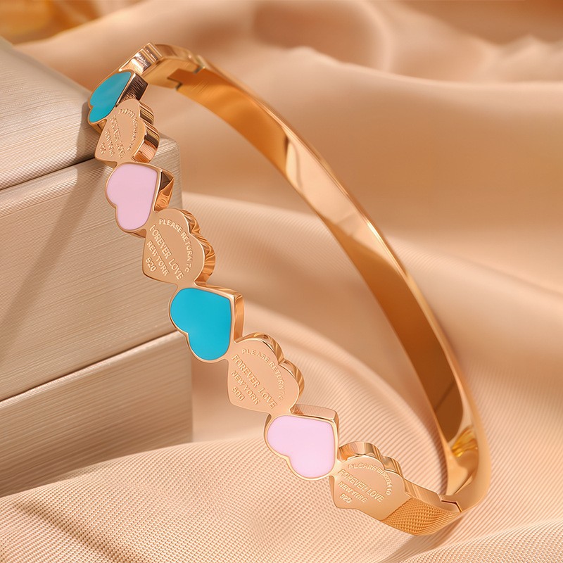 【107】SZ414-3 rose gold love lettering bracelet