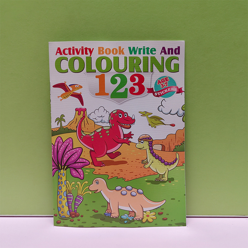Creative KT cat cartoon coloring book 26 English letters early education textbook children's graffiti book with stickers wholesale