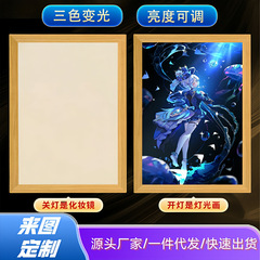 元の神の鏡の明かりの絵は明かりを消します。鏡のアイデアの装飾画です。