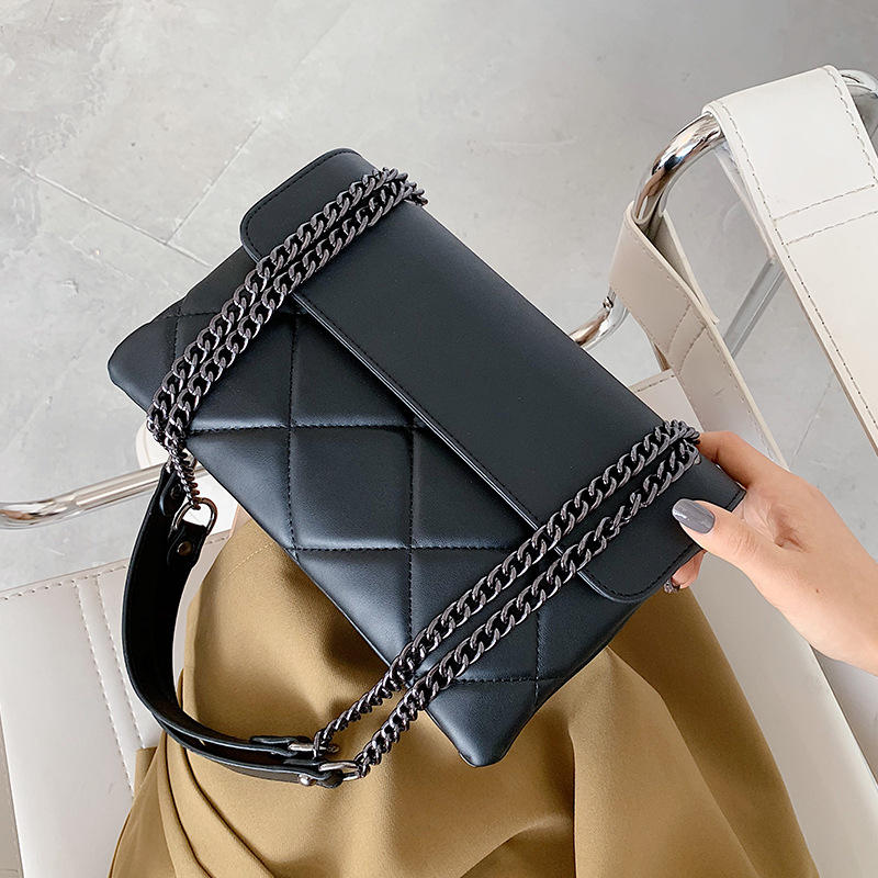 Nuevo rombo cadena pequeña bolsa para las mujeres 2024 Internet celebridad nueva moda estilo coreano todo partido hombro crossbody moda pequeña bolsa cuadrada
