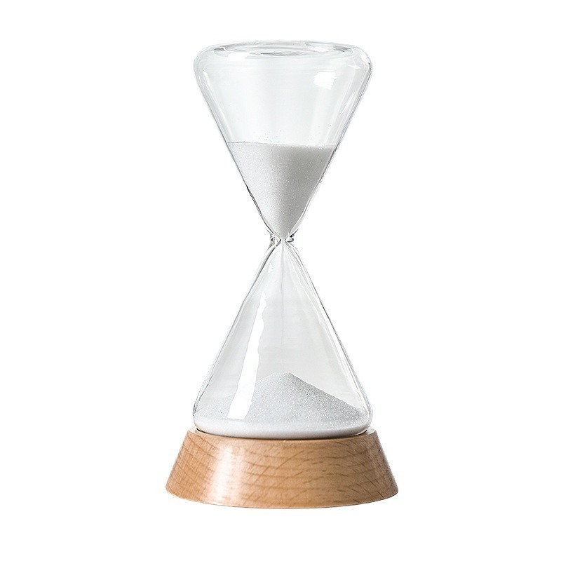 Directo de fábrica vidrio reloj arena temporizador 15 minutos personalizado creativo regalo cumpleaños al por mayor