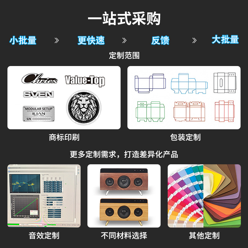 Subwoofer Pasivo de 6.5 Pulgadas con Acabado de Madera Negra para Cine en Casa, Dropshipping, Altavoz de Bajos Potentes de 50W para Uso Doméstico