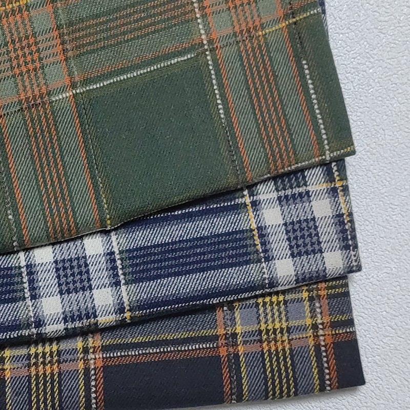 现货直销彩条色织格子面料 柔软磨毛男装童装衬衫马甲长裤格子布