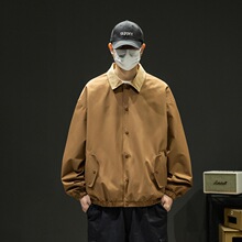 春秋新款季棒球服男飞行员美式痞帅复古情侣休闲夹克男装翻领外套