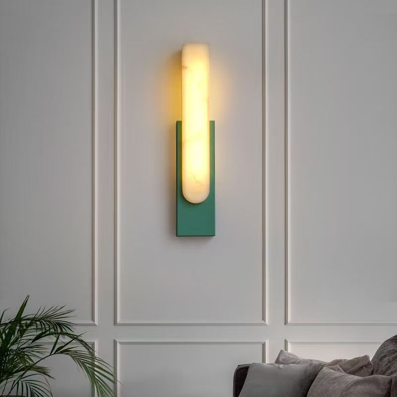 Lámpara de pared de piedra moderna simple nube sala de estar lujoso hotel vestíbulo decoración pasillo lámpara de escalera de dormitorio residencial lámpara de cabecera