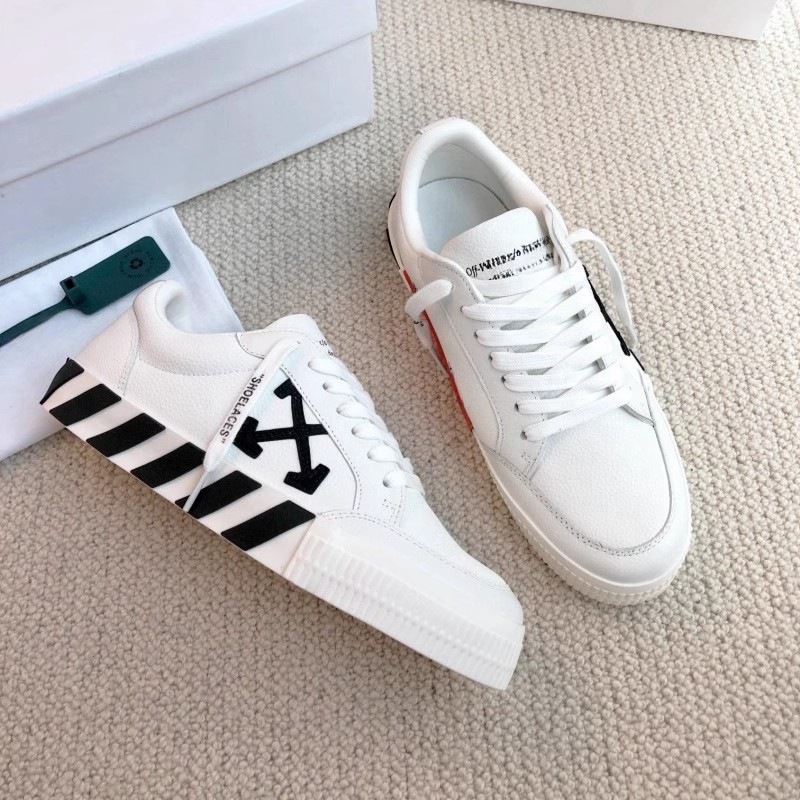 European Off-brand Men, Low-top Sneakers Autumn And Winter, Genuine Leather, Breathable, Arrow-pattern White Shoes For_vogvips.com