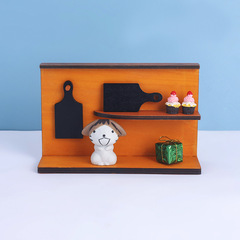 ZAKKA cake stand wall wooden rack backdrop miniature scene photography prop doll house decor wooden display