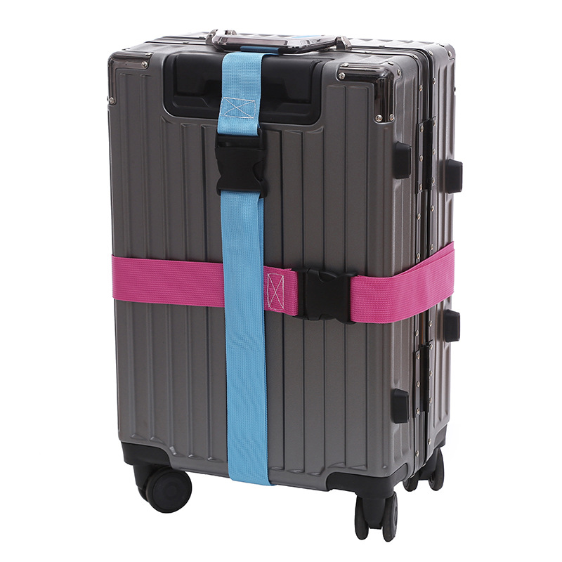 行李箱捆绑带旅行箱一字十字行李带无密码锁打包带行李箱捆绑带子