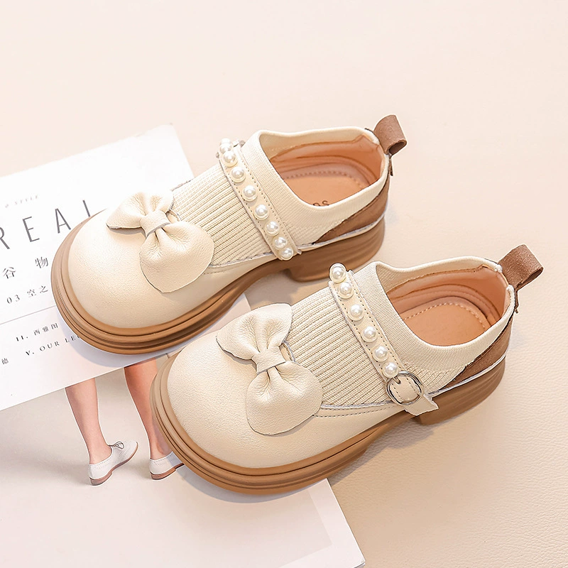 Children's footwear for princess girl's, shoes for leather shoes, genuine leather, 2023 collection, autumn