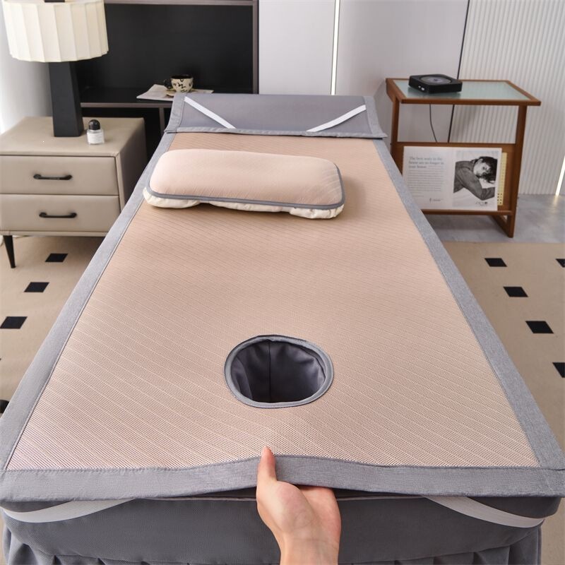 F8H Beauty Cooling Mat for Summer, Ice Silk Mat for Beauty Salons, Machine Washable Mat for Massage Therapy, Thickened Massage Bed