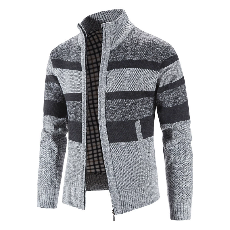 Demi-season fleece cardigan, sweater, knitted T-shirt for leisure, jacket, increased thickness, oversize