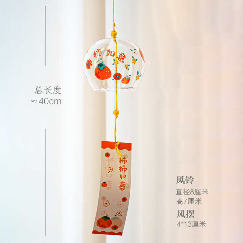 Decoración del hogar de estilo japonés campanas de viento Jianghu adornos de dormitorio de estilo japonés hecho a mano regalo de campana para niñas lindo colgante