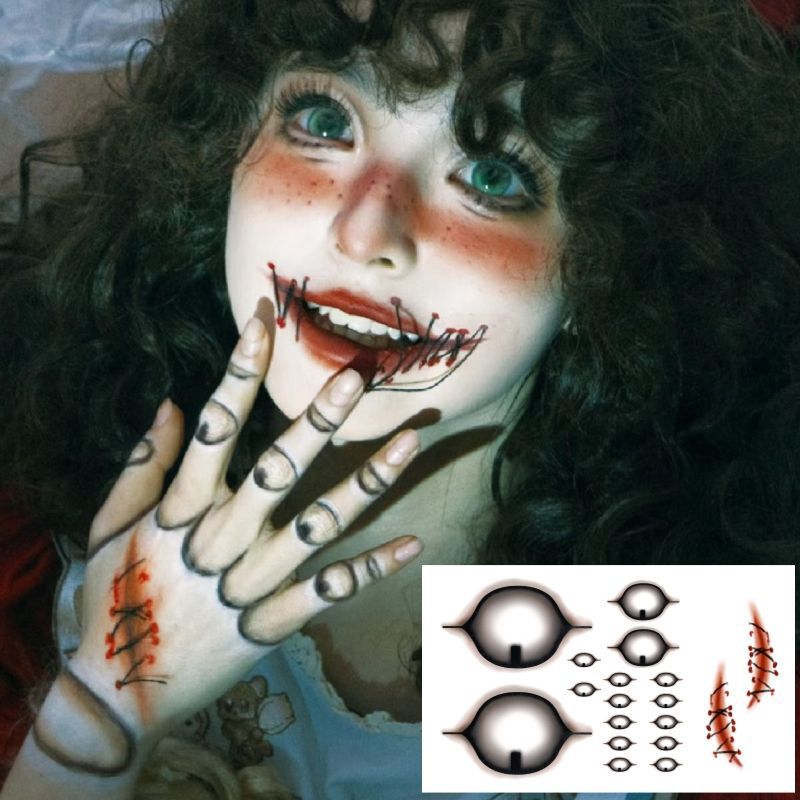 Collapse Star Dome Railway cos Black Tower cosplay Tattoo Sticker Halloween Joint Eyeball Doll Collapse Star Dome Railway cos Black Tower cosplay Tattoo Sticker Halloween Joint Eyeball Doll