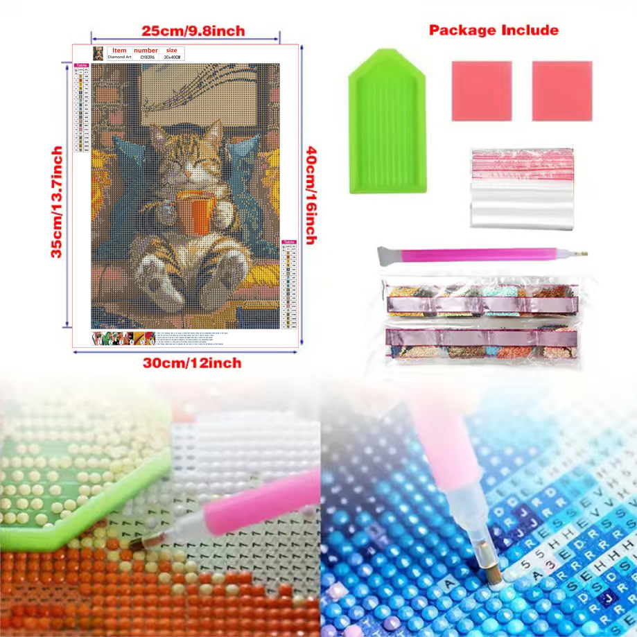 Paisaje transfronterizo de flores de ensueño llenas de diamantes DIY pintadas a mano Magic cuadrado conjunto de pegatinas de diamantes