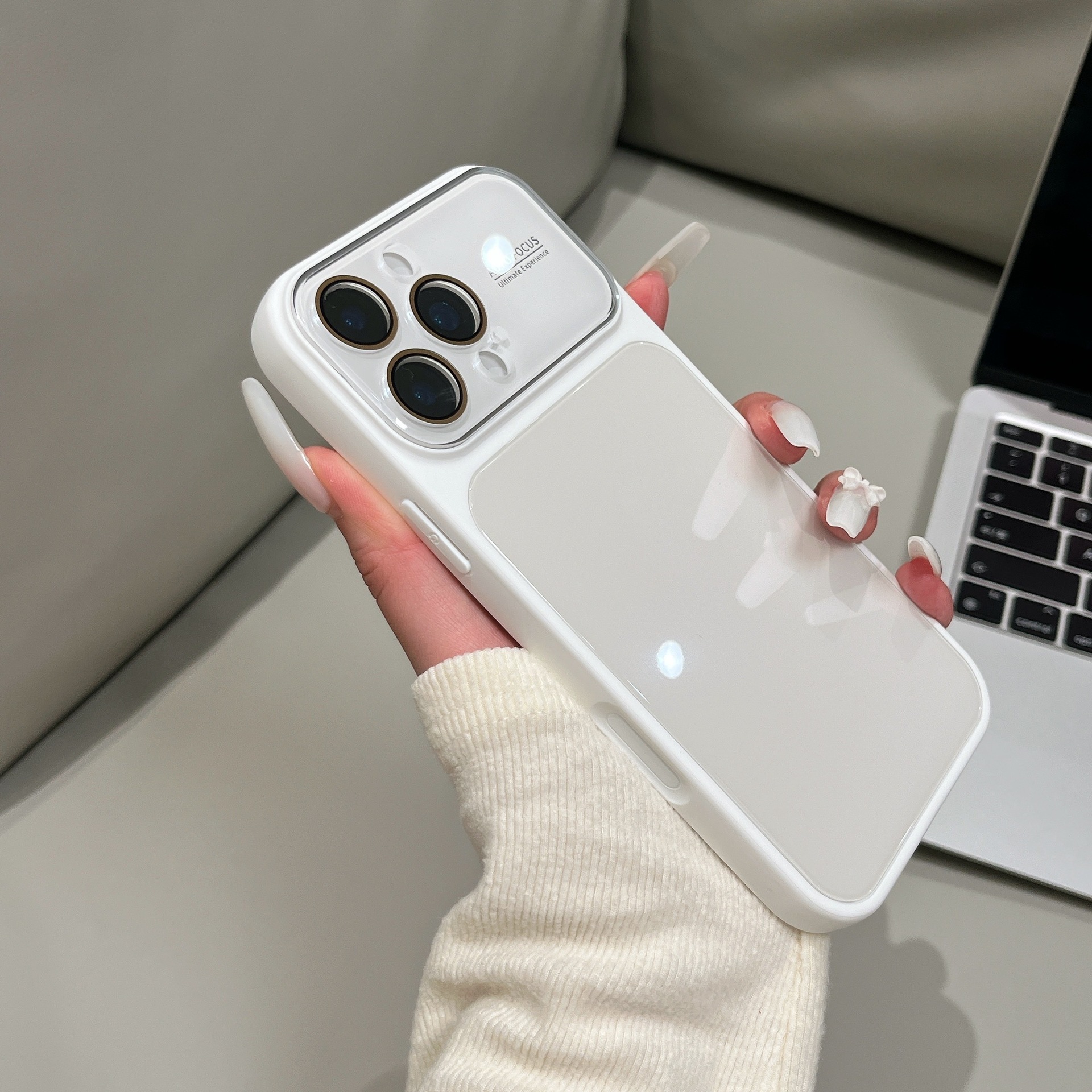 适用iPhone18promax手机壳秒变大视窗糖果色亮面玻璃苹果17保护套 - 1