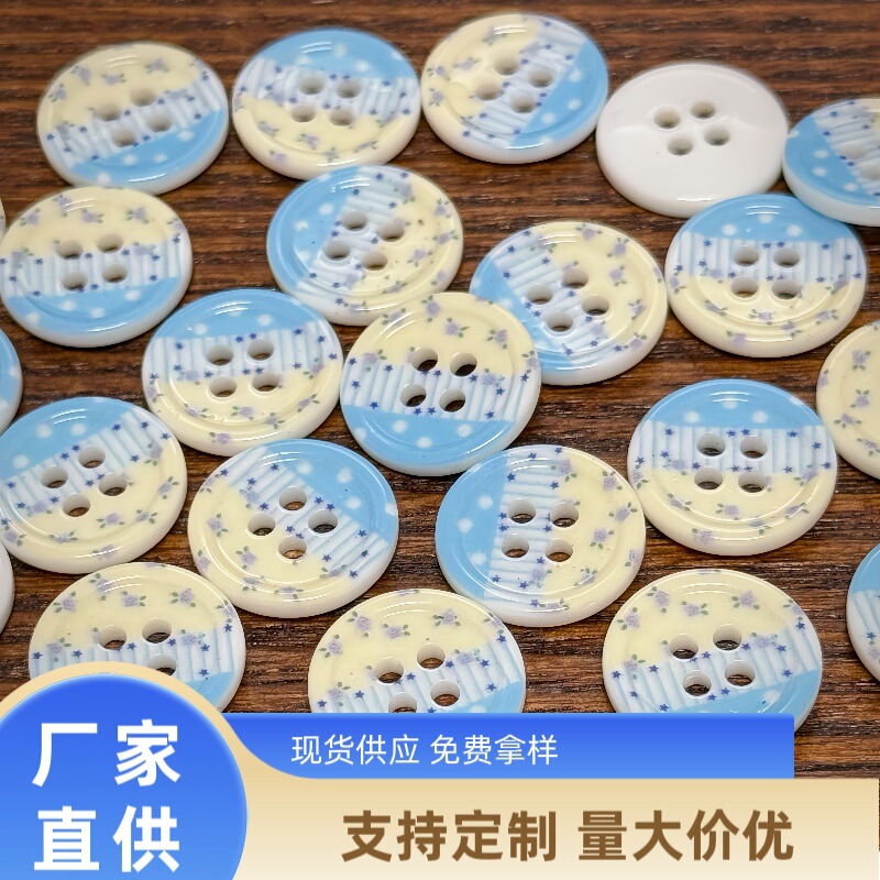 Purple Flower Stripesd Buttons DIY Handmade Materials Clothing Shoes and Socks Buttons Accessories Hole Shoes Matchinging Wholesale Accessories