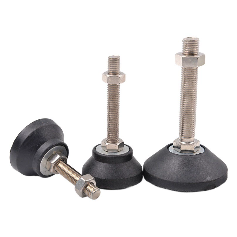 Фабрика оптовая нейлон фиксированный нижний угол винт механическая опорная нога оцинкованная никелированная шнек M8-M30 ножная чашка