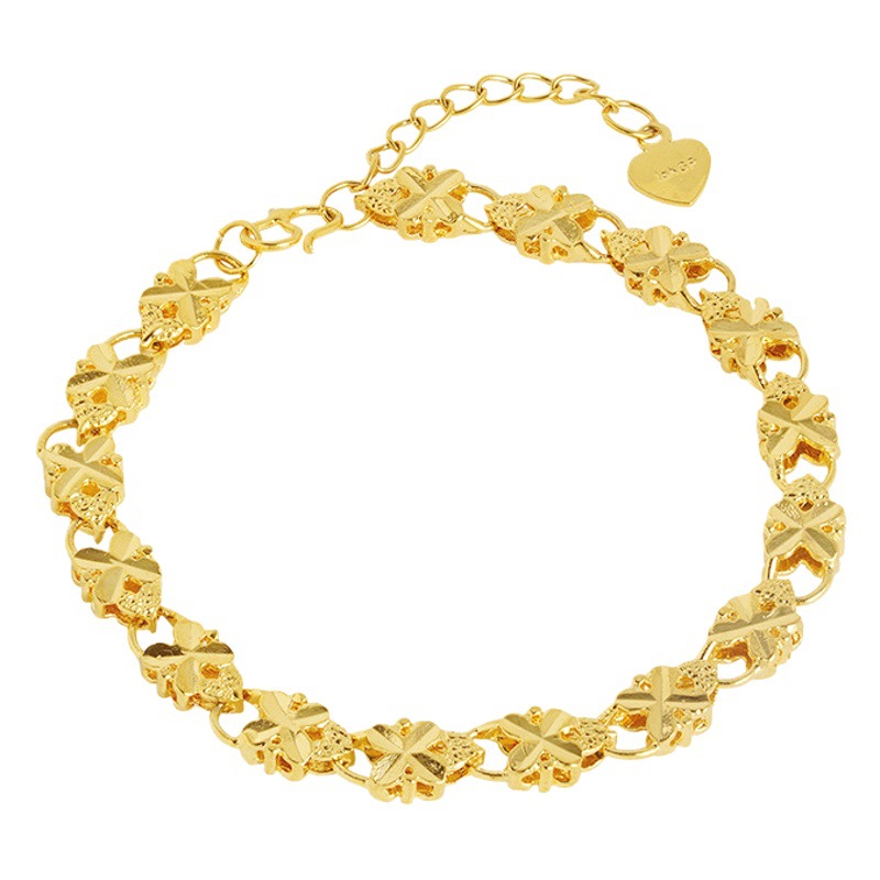 Sand oro coche flor pulsera latón plateado joyería fresca nicho temperamento simple moda pulsera vivo caliente