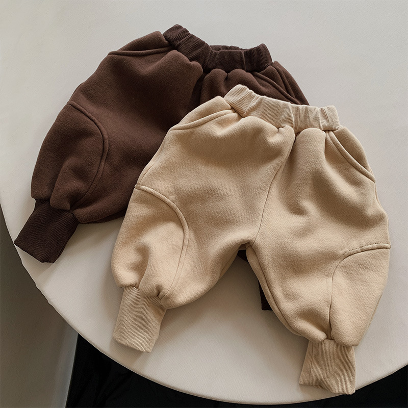 Pantalones Deportivos Térmicos con Felpa para Niños de Algodón para Otoño e Invierno image 6