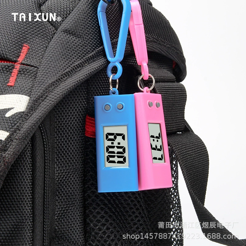 Small handheld digital watch, backpack, keychain, electronic pocket watch