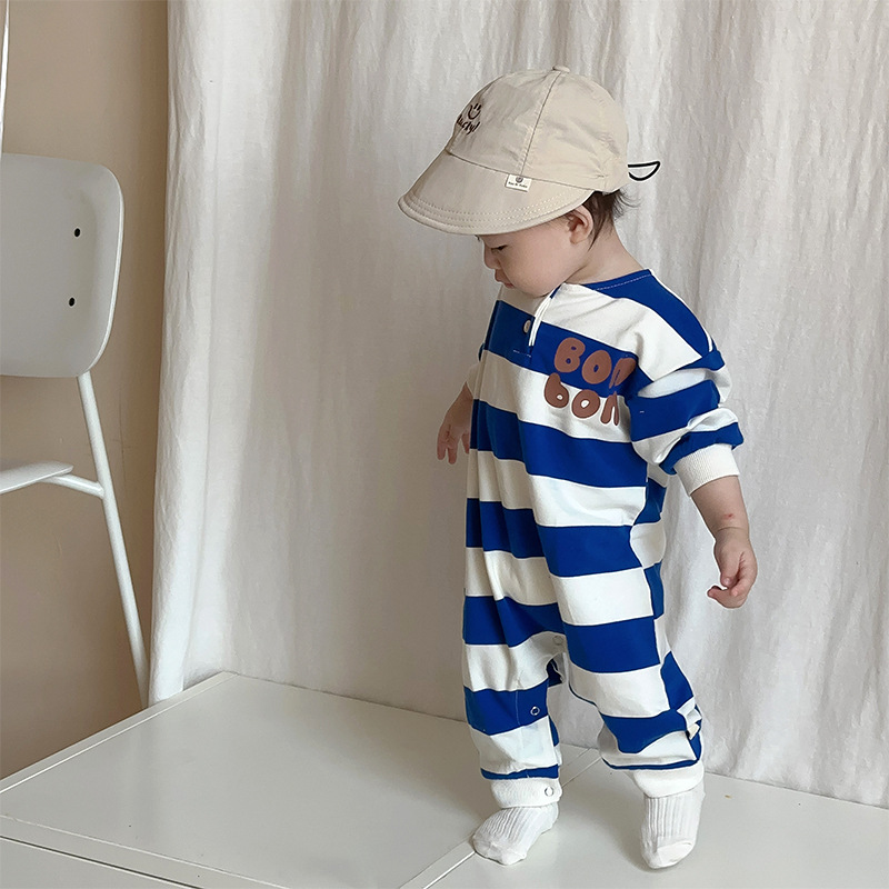 Bebé mono primavera estilo coreano ropa para niños primavera mameluco del bebé manga larga vaina primavera mameluco