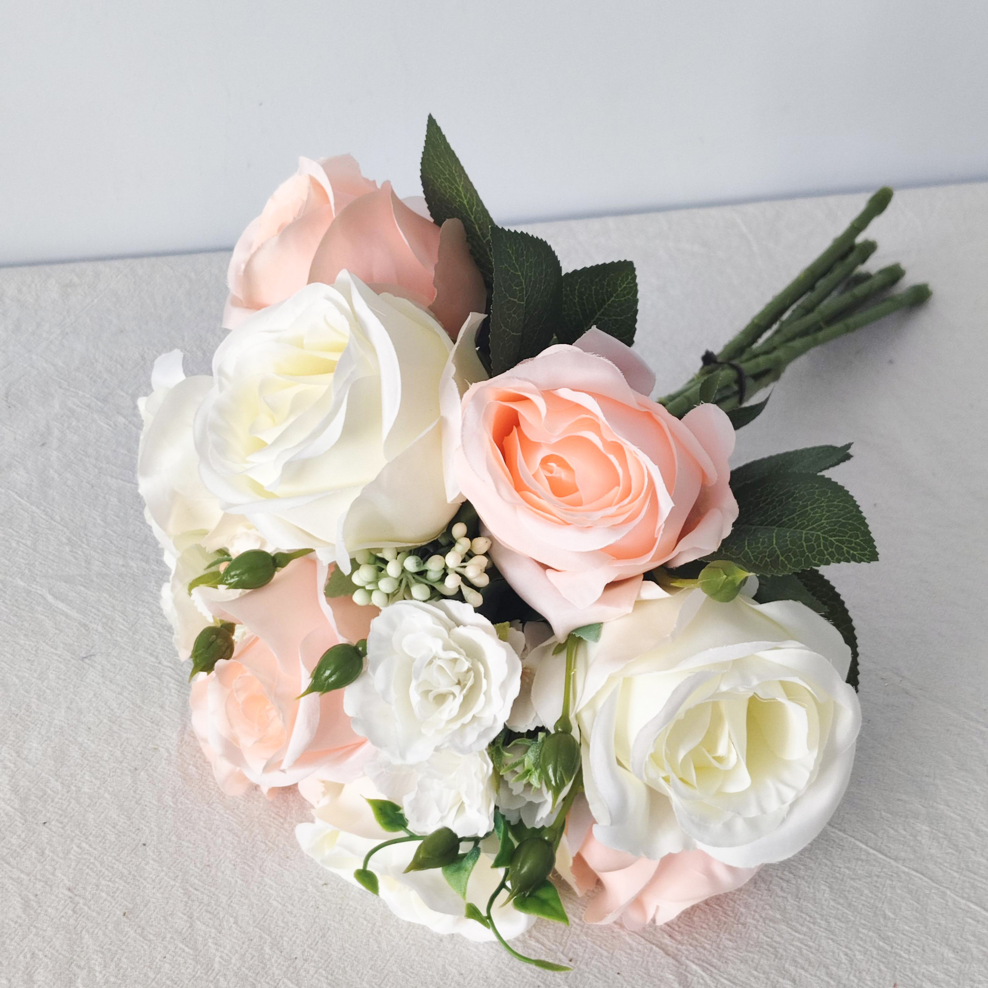 Simulación de seda multicanal flores de rosa simulación de flores props de disparo para el hogar decoración de seda flores falsas flores rosas transfronterizas