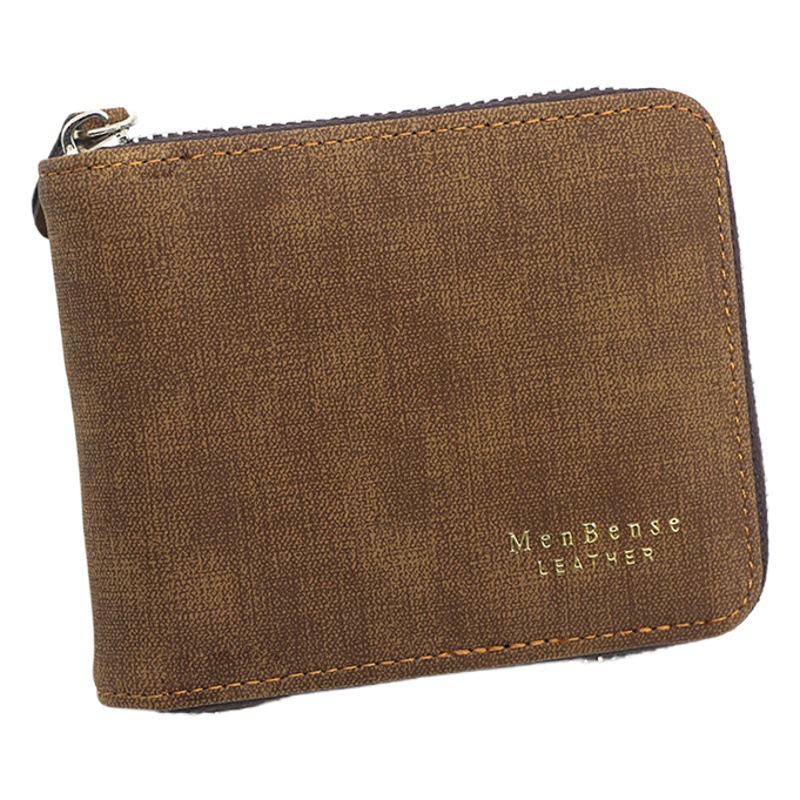 Cartera para hombre de PU con cremallera