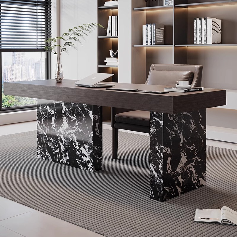 Italian Minimalist Desk, Light Luxury Modern Study, Home Computer Desk, Living Room, Large Long Desk, High-End Office Desk
