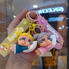 卡通哭娃钥匙扣眼泪娃娃公仔汽车钥匙链潮流情侣包包挂件礼品批发