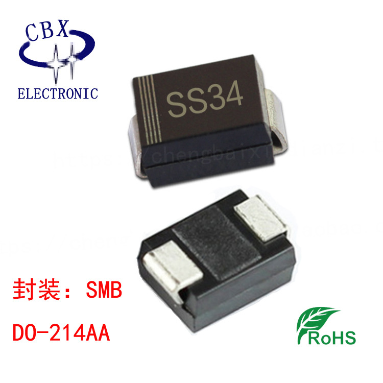 全新 SS34 SMB 3A/40V 贴片 SK34 SMB/DO-214AA封装 肖特基二极管