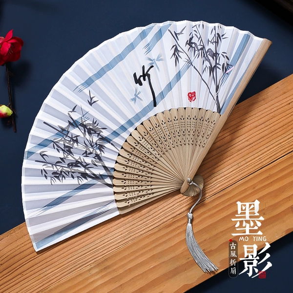 Classic Bamboo Bone/Hollow Carved Ink Shadow [25 Fan Bones]