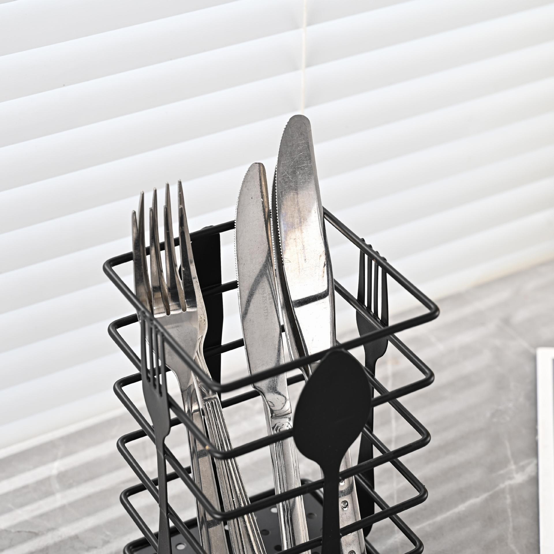 Organizador de Utensilios de Cocina de Hierro Multiusos para Cocina