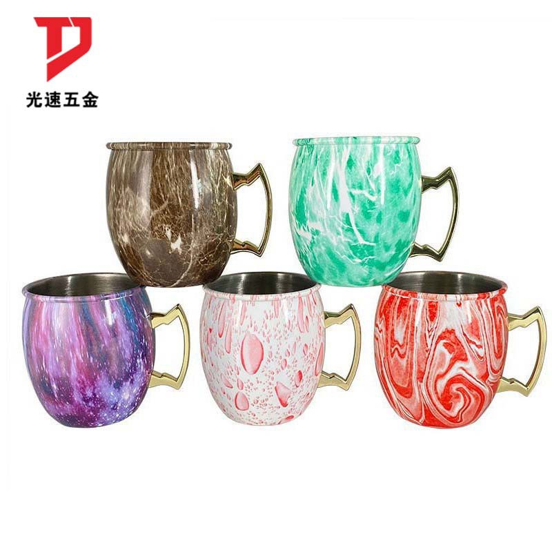 Moscowmule pintado a mano taza mula de Moscú bar europeo y americano taza de cóctel taza de cerveza taza de cobre