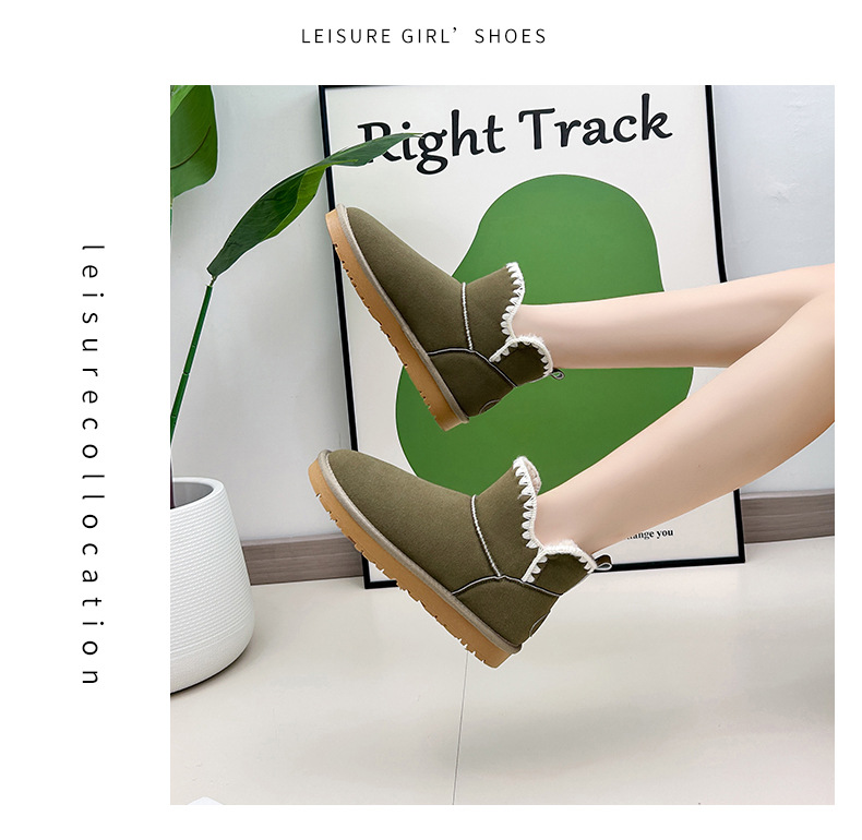 Chaussures chaudes en peluche polyvalentes à fond plat pour femmes, chaussures décontractées confortables pour l'hiver 2023_voghion.com